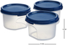 Picture of Signoraware Modular Round Plastic Container Set 200ml Set of 3 Mod Blue