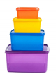 Picture of Signoraware Fresh Tab Plastic Storage container Set of 4  2500ML 1200 ML 500 ML 160 ML Multicolor