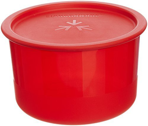 Picture of Signoraware Centre Press  900 ml Plastic Grocery Container  Red