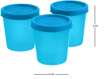 Picture of Signoraware Nano Round Medium Plastic Container Set 90ml Set of 3 T Blue