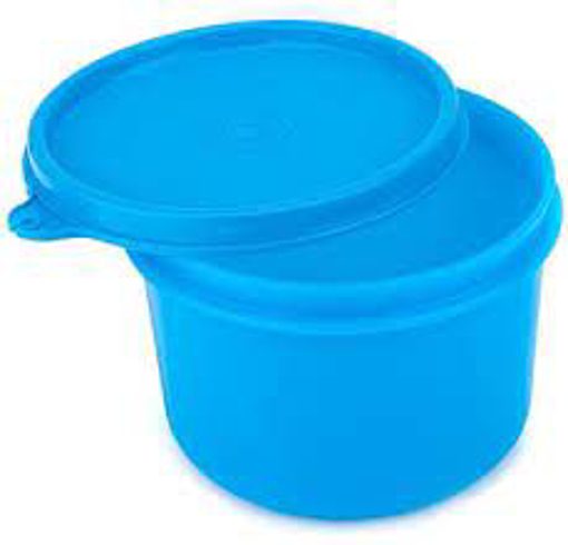 Picture of Signoraware Executive Round Big 1 Pieces Container  450 ml Plastic Fridge Container  Blue