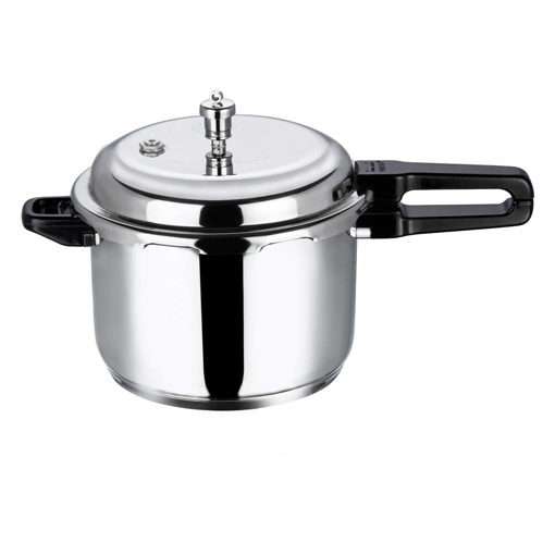 VINOD Sandwich Bottom 8 L Induction Bottom Pressure Cooker Stainless Steel की तस्वीर