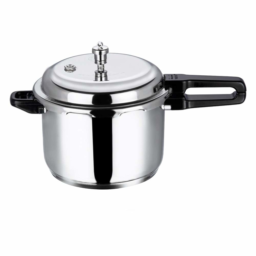 Picture of VINOD 18 8 Stainless Steel Sandwich Bottom Regular Outer Lid 10 L Induction Bottom Pressure Cooker Stainless Steel