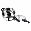 Picture of VINOD 18 8 Stainless Steel Splendid Plus 3.5 L Induction Bottom Pressure Cooker Stainless Steel