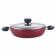 Show details for Vinod Zest NonStick Kadai with Glass Lid 2.8 litres Capacity 24 cm Diameter with Riveted Sturdy Handles 3 mm Thickness Red Induction and Gas Stove Compatible Picture of Vinod Zest NonStick Kadai with Glass Lid 2.8 litres Capacity 24 cm Diameter with Riveted Sturdy Handles 3 mm Thickness Red Induction and Gas Stove Compatible