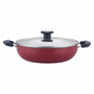 Picture of Vinod Zest Non Stick Friendly with Lid Kadhai 26 cm diameter with Lid 2 L capacity  Aluminium Non stick Induction Bottom