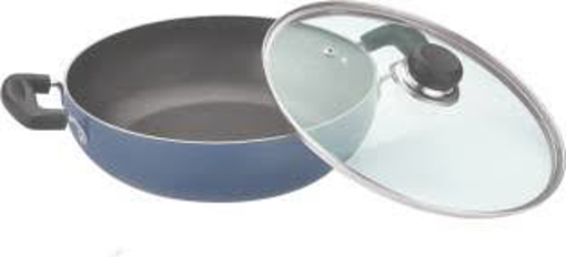 Vinod 24 cm Deep Kadhai with Lid Kadhai ZNKL 24 cm diameter with Lid 3.1 L capacity  (Aluminium, Non-stick)