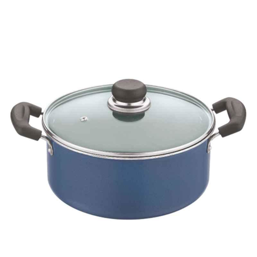 Vinod Non Stick Casserole with Glass Lid Pot ZDCS28 cm diameter 8.8 L capacity with Lid  (Aluminium, Non-stick)