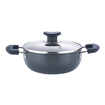 Vinod HADK34 Black Pearl Deep Kadhai 34 cm diameter with Lid 9.5 L capacity  (Hard Anodised, Non-stick)