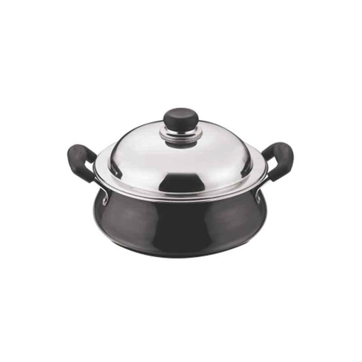 Vinod  HAHWLJR Cookware Handi 3 L with Lid  (Hard Anodised, Non-stick)