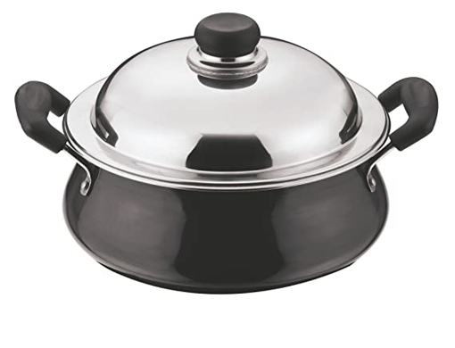 Vinod HAHWLS Hard Anodised Small with Lid Handi 3.8 L with Lid  (Hard Anodised, Non-stick)