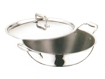 Vinod PTKD26 Cookware Platinum Triply Induction Friendly Stainless Steel Kadai With Lid - 26Cm/3.2Ltr Platinum Kadai With Lid Kadhai 26 cm diameter with Lid 3.2 L capacity  (Steel, Induction Bottom)