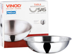 Vinod PTT22 Platinum Triply Stainless Steel Tasla 22 cm-1.8 LTR Tope 1.8 L capacity 22 cm diameter  (Aluminium, Induction Bottom)