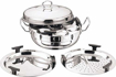 Picture of Vinod Stainless Steel 6 pcs Multi Kadai (Induction Friendly) with Stainless Steel lid, 2 idli Plates, 2 dhokla Plates and 1 patra Plate