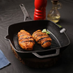 Picture of Vinod Legacy Pre-Seasoned Cast Iron Fry pan Grill Pan, 24 cm,Induction Friendly,Black, 1 Piece