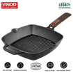 Picture of Vinod Legacy Pre-Seasoned Cast Iron Fry pan Grill Pan, 24 cm,Induction Friendly,Black, 1 Piece