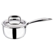 Vinod PSP14 Platinum Triply Sauce Pan 14 cm diameter with Lid 3 L capacity  (Stainless Steel, Induction Bottom)