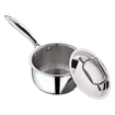 Vinod PSP14 Platinum Triply Sauce Pan 14 cm diameter with Lid 3 L capacity  (Stainless Steel, Induction Bottom)