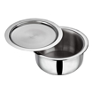 Vinod Cookware Platinum Triply Induction Friendly Stainless Steel Tope With Lid, 18 cm with Lid 2.5 L capacity 18 cm diameter  (Stainless Steel, Induction Bottom)