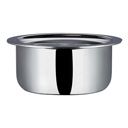 Vinod Platium Stainless Steel Tope 20 Tope with Lid 3.5 L capacity 20 cm diameter  (Stainless Steel, Induction Bottom)