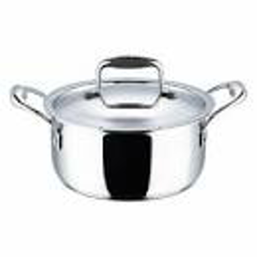 Vinod pso 18 Platinum Triply Sauce Pot 18 cm diameter 1.8 L capacity with Lid  (Stainless Steel, Induction Bottom)