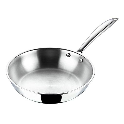 Vinod PTF 24 Platinum Fry Fry Pan 24 cm diameter 0 L capacity  (Stainless Steel, Induction Bottom)