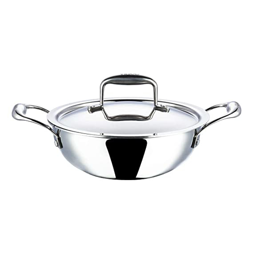 Vinod Platinum Extra Deep Kadai Vinod Platinum Extra Deep Kadai 20cm 1.5 LTR Kadhai 20 cm diameter with Lid 1.5 L capacity  (Aluminium, Induction Bottom)