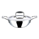 Vinod Cookware Platinum Triply Induction Friendly Stainless Steel Extra Deep Kadai With Lid - 22Cm/2.4Ltr Platinum Kadhai 22 cm diameter Vinod Cookware Platinum Triply Induction Friendly Stainless Steel Extra Deep Kadai With Lid - 22Cm/2.4Ltr Platinum Kadhai 22 cm diameter