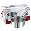 Vinod PTMP14 Platinum Triply Milk Pan 14 cm diameter 1.5 L capacity  (Stainless Steel, Non-stick, Induction Bottom)