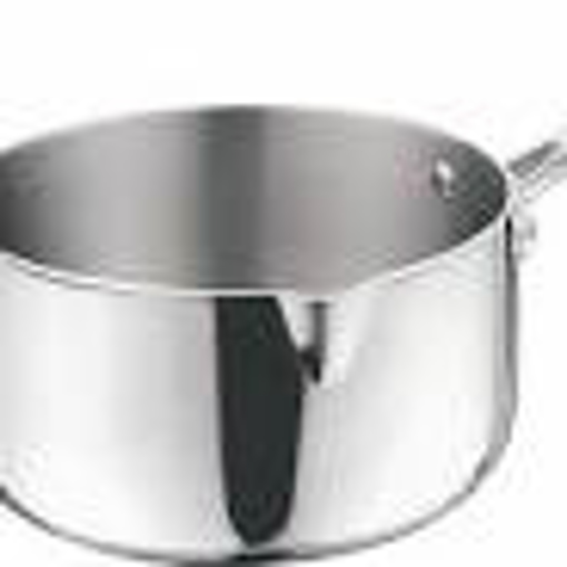 Vinod PTMP16 Cookware Platinum Triply Induction Friendly Stainless Steel Milk Pan, 16cm, 1.5 Ltr Milk Pan 16 cm diameter 1.5 L capacity  (Stainless Steel, Induction Bottom)