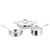 Vinod PT3 Platinum Triply Stainless Steel 3Pcs Induction Bottom Cookware Set  (Stainless Steel, 3 - Piece)