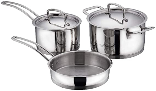 Vinod DLXCLA3 Classique Deluxe Induction Bottom Cookware Set  (Stainless Steel, 1 - Piece)