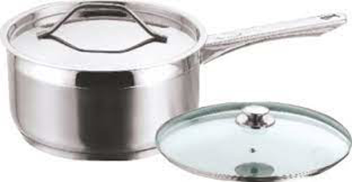 Picture of Vinod 3316 Two Tone Sauce Pan 16 cm diameter with Lid 1.5 L capacity  (Stainless Steel, Induction Bottom)