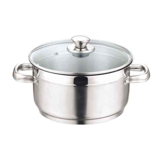 Vinod 3418 Two Tone Pot 18 cm diameter 2.3 L capacity with Lid  (Stainless Steel)