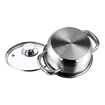 Vinod BMSO14 Bremen Capsule Bottom Pot 14 cm diameter 1 L capacity with Lid  (Stainless Steel)