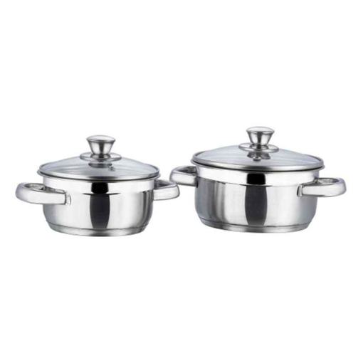 Vinod BREM2 Pcs Bremen Induction Bottom Cookware Set  (Stainless Steel, 1 - Piece)