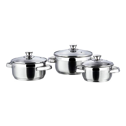 Vinod Brem-3 Cookware Set  (Stainless Steel, 3 - Piece)