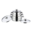 Vinod Brem-3 Cookware Set  (Stainless Steel, 3 - Piece)