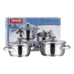 Vinod Brem-3 Cookware Set  (Stainless Steel, 3 - Piece)