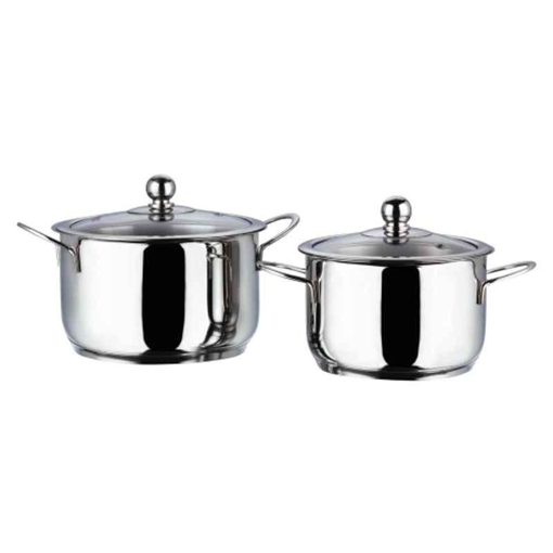 Vinod 2TYC 2 Pcs Tuscany Induction Bottom Cookware Set  (Stainless Steel, 2 - Piece)