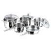 Vinod 5TYC Tuscany Set Induction Bottom Cookware Set  (Stainless Steel, 5 - Piece)