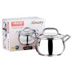 VINOD ALC14 STAINLESS Alc 14 Handi 1.3 L with Lid  (Stainless Steel, Induction Bottom)