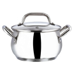 Vinod ALC16 Almaty Pot 16 cm diameter 2 L capacity with Lid  (Stainless Steel, Induction Bottom)