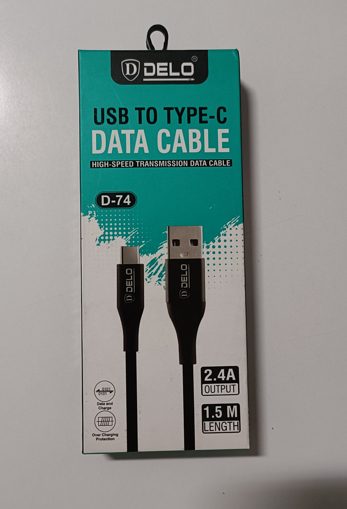 Picture of Delo USB TO C Type Data Cable D74 1.5 M Length