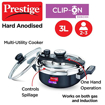 Prestige Svachh Clip on 3 L Induction Bottom Pressure Cooker  (Hard Anodized) की तस्वीर