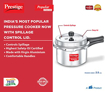 Picture of Prestige Popular Plus Svachh Virgin Aluminium Gas and Induction Compatible Outer Lid Pressure Cooker, 3 L (Silver)