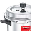Prestige Popular Plus Svachh Virgin Aluminium Gas and Induction Compatible Outer Lid Pressure Cooker, 4 L (Silver) की तस्वीर