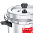 Picture of Prestige Popular Plus Svachh Virgin Aluminium Gas and Induction Compatible Outer Lid Pressure Cooker, 4 L (Silver)