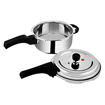 Picture of Prestige Deluxe Alpha Svachh 3 L Induction Bottom Pressure Cooker  (Stainless Steel)