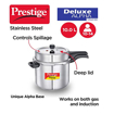 Picture of Prestige Deluxe Alpha Svachh 10 L Induction Bottom Pressure Cooker  (Stainless Steel)